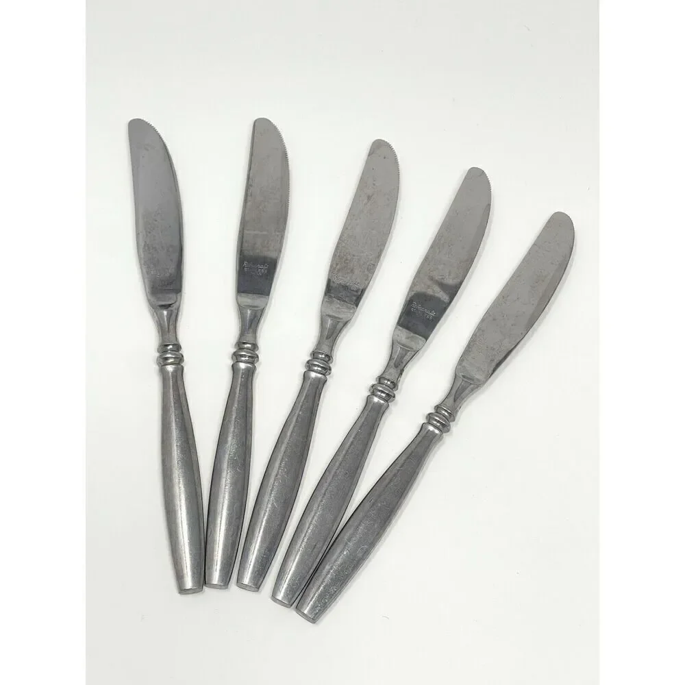 Reed & Barton Rebacraft Japan Stainless Perth Dinner Knife 8 3/8” Set Of 5